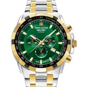 Swiss Alpine Military 7043.9144 Star Fighter Chronograph Mens Watch 47mm 10ATM