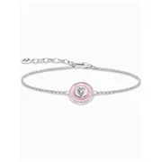 Thomas Sabo A2143-691-9-L19V Silver bracelet w. pink pendant