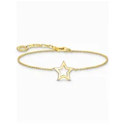 Thomas Sabo A2162-413-39-L19V Gold-plated bracelet w. star pendant
