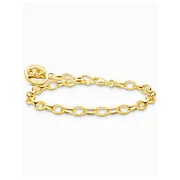 Thomas Sabo X0291-413-39-L17 Silver charm bracelet w. Goldbears logo ring