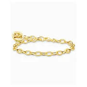 Thomas Sabo X0291-413-39-L19 Silver charm bracelet w. Goldbears logo ring