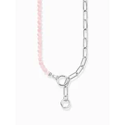 Thomas Sabo KE2193-035-9-L47V Silver necklace w. link chain elements and pink beads 