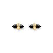 Thomas Sabo H2281-177-11 Gold stud earrings w. black onyx 