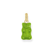 Thomas Sabo PE967-414-6 Large gold-plated green Goldbears pendant w. stones 