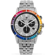 Louis XVI LXVI1121 Majeste Iced Out Chronograph mens watch 43mm 5ATM