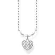 Thomas Sabo KE2046-051-14-L38V Silver Pavé Heart Necklace 36-38 cm Ladies
