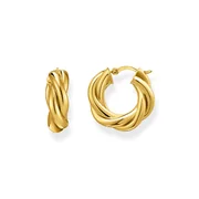 Thomas Sabo CR742-413-39 Bold - Gold-plated Hoop Earrings 20,0 mm Intertwined design Ladies