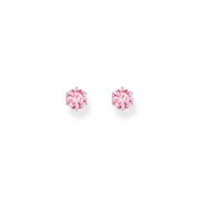 Thomas Sabo H2301-051-9 Silver Ear Studs with pink Brilliant-cut Stone 6,0 mm Ladies