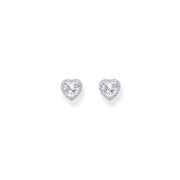 Thomas Sabo H2305-051-14 Silver Halo-Ear Studs in Heart Shape 9,0 mm Ladies