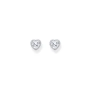 Thomas Sabo H2305-051-14 Silver Halo-Ear Studs in Heart Shape 9,0 mm Ladies