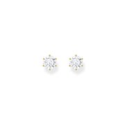 Thomas Sabo H2300-414-14 Gold-plated Ear Studs with big white Stone 7,0 mm Ladies