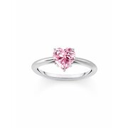 Thomas Sabo TR2476-051-9-54 Silver Ring with pink Stone in Heart Shape Ladies