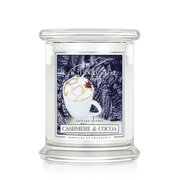 Kringle Candle Cashmere & Cocoa średnia świeca zapachowa z 2 knotami (411 g)