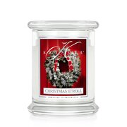 Kringle Candle Christmas Stroll średnia świeca zapachowa z 2 knotami (411 g)