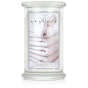 Kringle Candle Warm Cotton duża świeca zapachowa z 2 knotami (624 g)