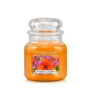 Country Candle Sunshine & Daisies świeca zapachowa średnia z 2 knotami (453 g)