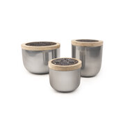 Paddywax FOUNDRY OLIVE TREE & THYME srebrna świeca zapachowa w metalowym opakowaniu (18 uncji / 510g)