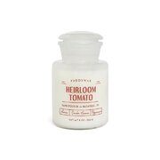 Paddywax FARMHOUSE 8 OZ BIAŁE SZKŁO Z CZERWONĄ NAKLEJKĄ HEIRLOOM POMIDOR