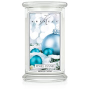 Kringle Candle Tinsel & Thyme duża świeca zapachowa z 2 knotami (624 g)