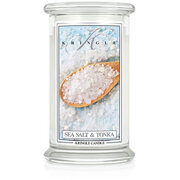 Kringle Candle Sea Salt & Tonka duża świeca zapachowa z 2 knotami (624 g)