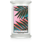 Kringle Candle Gingerlily & Palm duża świeca zapachowa z 2 knotami (624 g)