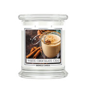 Kringle Candle White Chocolate Chai świeca zapachowa średnia z 2 knotami (411 g)