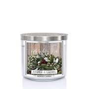 Świeca zapachowa Kringle Candle Juniper Laurel z 3 knotami 411g