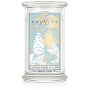 Kringle Candle Sandalwood & Cade duża świeca zapachowa z 2 knotami (624 g)