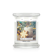 Kringle Candle Tea & Cookies średnia świeca zapachowa z 2 knotami (411g)