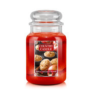 Country Candle Apple Cinnamon Muffin duża świeca zapachowa z 2 knotami (652 g)