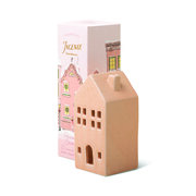 Paddywax Incense Holiday Village Ceramic Pink Townhouse - domek na 20 kadzidełek - Kasztan Persimmonowy