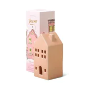 Paddywax Incense Holiday Village Ceramic Pink Townhouse - domek na 20 kadzidełek - Kasztan Persimmonowy