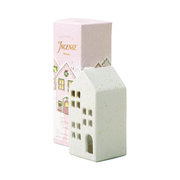 Paddywax Incense Holiday Village Ceramic - biały domek na 20 kadzidełek - Teakwood Tobacco