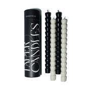 Świece dekoracyjne Paddywax TAPER czarno-białe 2+2 szt