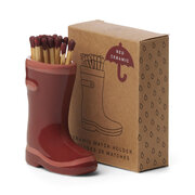 Uchwyt na zapałki Paddywax WELLINGTON z 25 zapałkami - czerwony