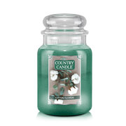 Świeca zapachowa Country Candle Cotton Flowers duża z 2 knotami (737 g)