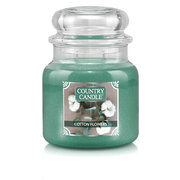 Świeca zapachowa Country Candle Cotton Flowers średnia z 2 knotami (510g)