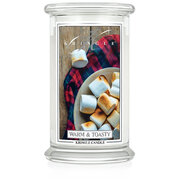 Kringle Candle Warm & Toasty duża świeca zapachowa z 2 knotami (624 g)