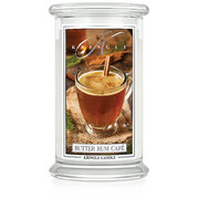 Kringle Candle Butter Rum Cafe duża świeca zapachowa z 2 knotami (624 g)