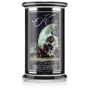 Kringle Candle Halloween Skull & Sonnet duża świeca zapachowa z 2 knotami (624 g)