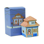 Paddywax Incense No.06 East Side House - ceramiczny domek o zapachu Palo Santo (zawiera 1 świeczkę herbacianą + 20 kadzidełek)