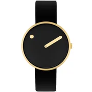 Picto 34087-4114G Unisex Black 34mm 5ATM 