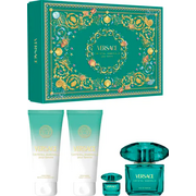 Versace Crystal Emerald Zestaw upominkowy, Eau de parfum 90ml + Eau de parfum 5ml + Body lotion 100ml + Shower gel 100ml
