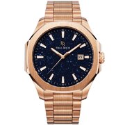Paul Rich PR-46698 Mens Watch Mercer Aventurine Rose Gold Blue 40,5 mm 5ATM 