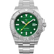 Paul Rich PR-46707 Mens Watch Crystal Bay Emerald Isle Silver Green 40mm 5ATM 