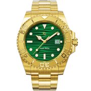 Paul Rich PR-46710 Mens Watch Crystal Bay Gold Coast Gold Green 40mm 5ATM 