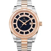 Paul Rich PR-47456 Mens Watch Crown Legacy Silver Rose Gold Aventurine Blue 40mm 5ATM