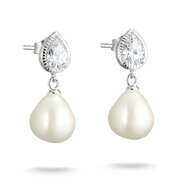 Thomas Sabo H2349-167-14 Pearl Earrings with Teardrop-Shaped Cubic Zirconia Elyndra Women