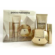 Paco Rabanne Lady Million Zestaw podarunkowy, woda perfumowana 80ml + balsam do ciała 100ml + woda perfumowana 10ml