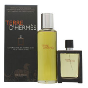 Hermes Terre D´Hermes Parfum Zestaw podarunkowy, perfumy napełnienie 125ml + perfum wielokrotnego napełniania 30ml